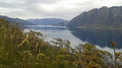 Mountains and lake