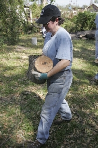 Lugging a log