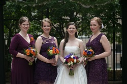 Bride and attendants