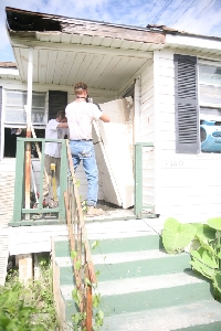 Fridge on porch