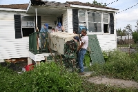 Fridge on steps