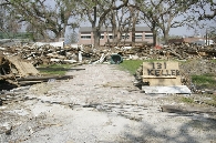 Flattened house